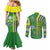 Brazil Football Couples Matching Mermaid Dress and Long Sleeve Button Shirt Selecao Soccer - Road To Champion