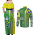 Brazil Football Couples Matching Off Shoulder Maxi Dress and Long Sleeve Button Shirt Selecao Soccer - Road To Champion