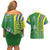 Brazil Football Couples Matching Off Shoulder Short Dress and Hawaiian Shirt Selecao Soccer - Road To Champion