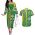 Brazil Football Couples Matching Off The Shoulder Long Sleeve Dress and Hawaiian Shirt Selecao Soccer - Road To Champion