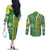 Brazil Football Couples Matching Off The Shoulder Long Sleeve Dress and Long Sleeve Button Shirt Selecao Soccer - Road To Champion
