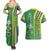 Brazil Football Couples Matching Summer Maxi Dress and Hawaiian Shirt Selecao Soccer - Road To Champion