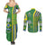 Brazil Football Couples Matching Summer Maxi Dress and Long Sleeve Button Shirt Selecao Soccer - Road To Champion