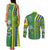 Brazil Football Couples Matching Tank Maxi Dress and Long Sleeve Button Shirt Selecao Soccer - Road To Champion