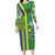 Brazil Football Family Matching Long Sleeve Bodycon Dress and Hawaiian Shirt Selecao Soccer - Road To Champion - Wonder Print Shop