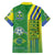 Brazil Football Family Matching Off The Shoulder Long Sleeve Dress and Hawaiian Shirt Selecao Soccer - Road To Champion