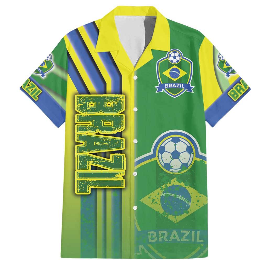 Brazil Football Family Matching Off Shoulder Maxi Dress and Hawaiian Shirt Selecao Soccer - Road To Champion - Wonder Print Shop