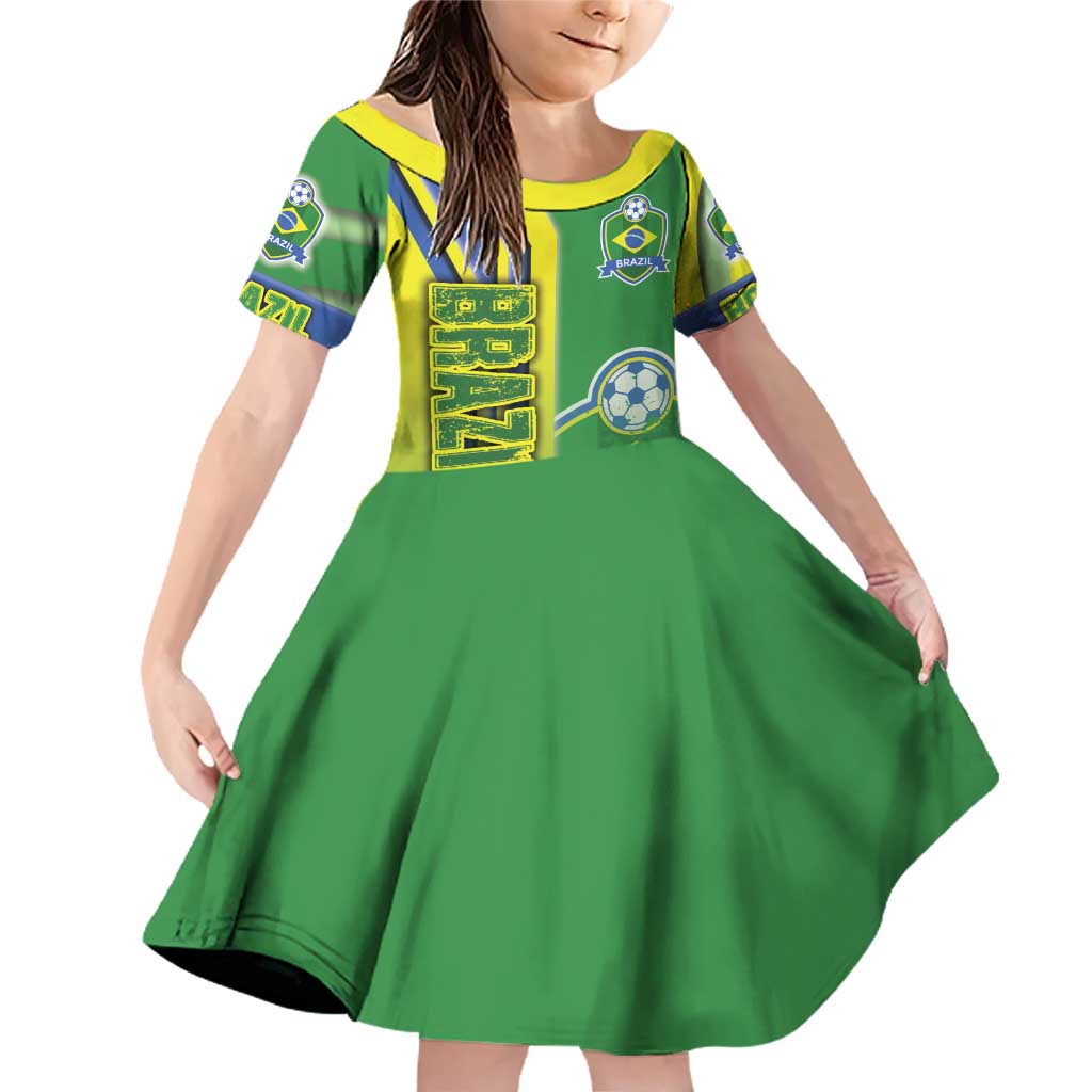 Brazil Football Family Matching Off Shoulder Short Dress and Hawaiian Shirt Selecao Soccer - Road To Champion - Wonder Print Shop