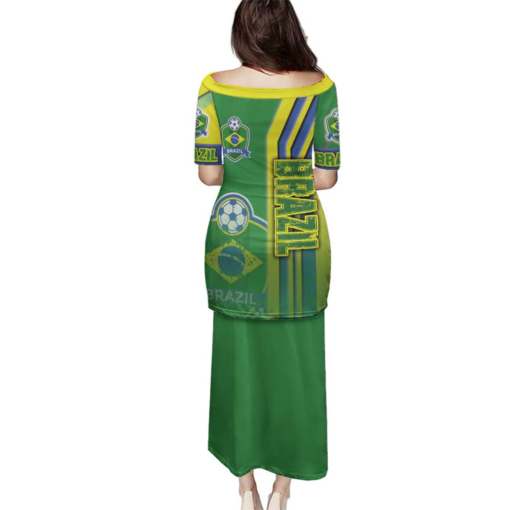 Brazil Football Family Matching Puletasi and Hawaiian Shirt Selecao Soccer - Road To Champion