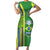 Brazil Football Family Matching Short Sleeve Bodycon Dress and Hawaiian Shirt Selecao Soccer - Road To Champion - Wonder Print Shop
