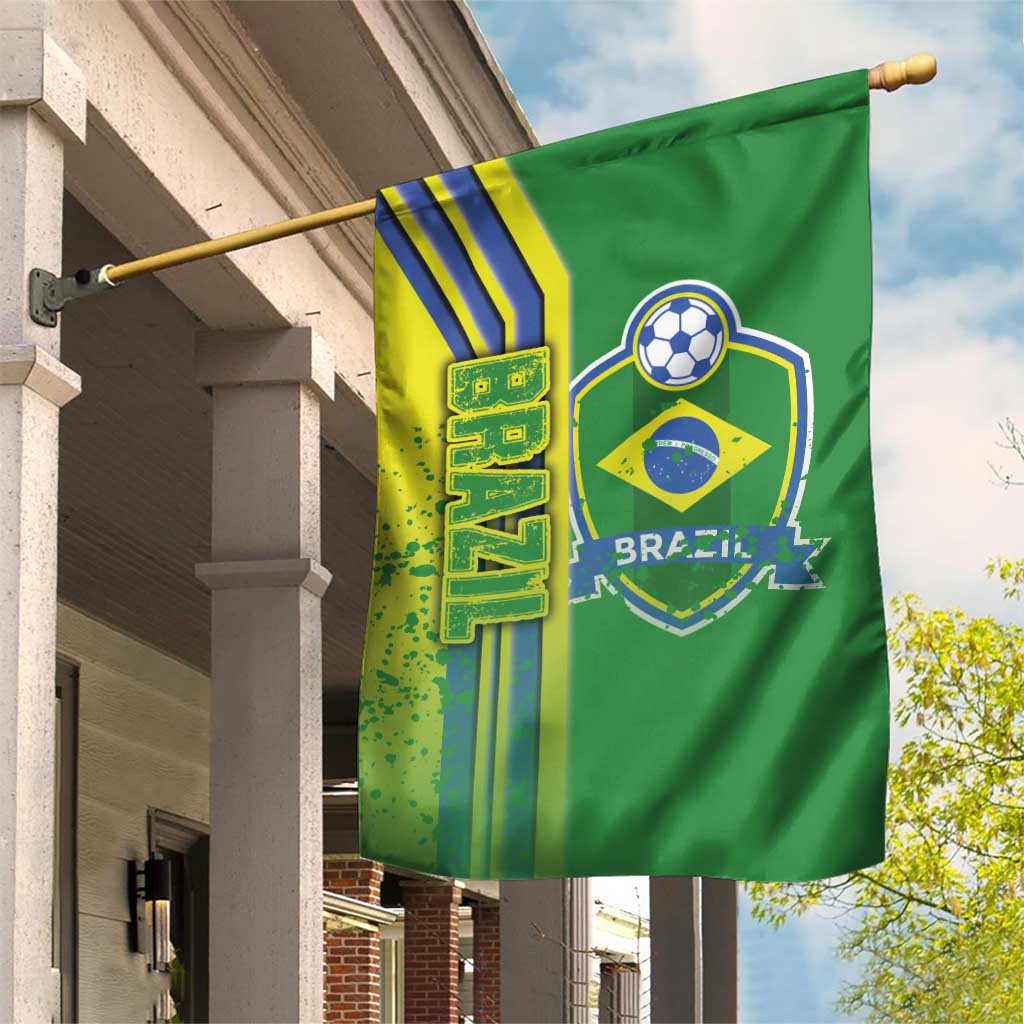 Brazil Football Garden Flag Selecao Soccer - Road To Champion - Wonder Print Shop