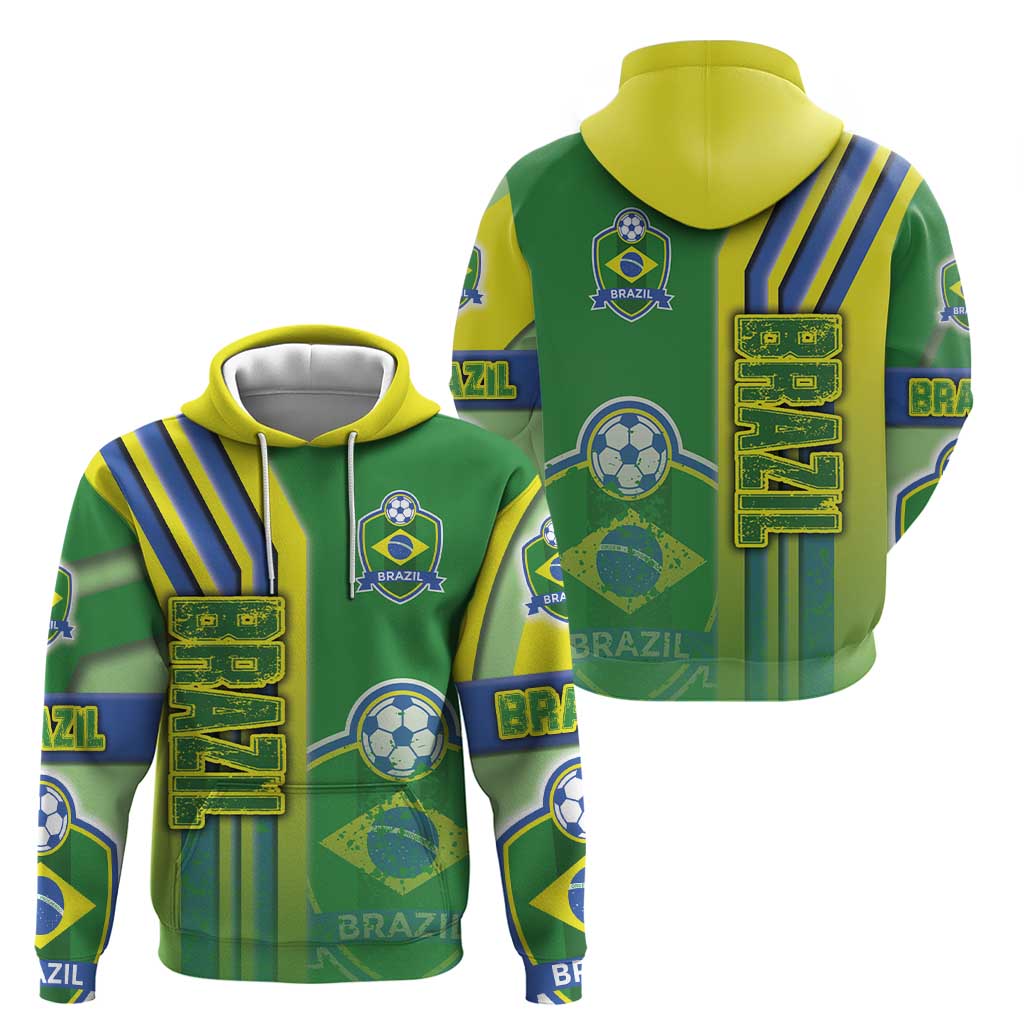 Brazil Football Hoodie Selecao Soccer - Road To Champion - Wonder Print Shop