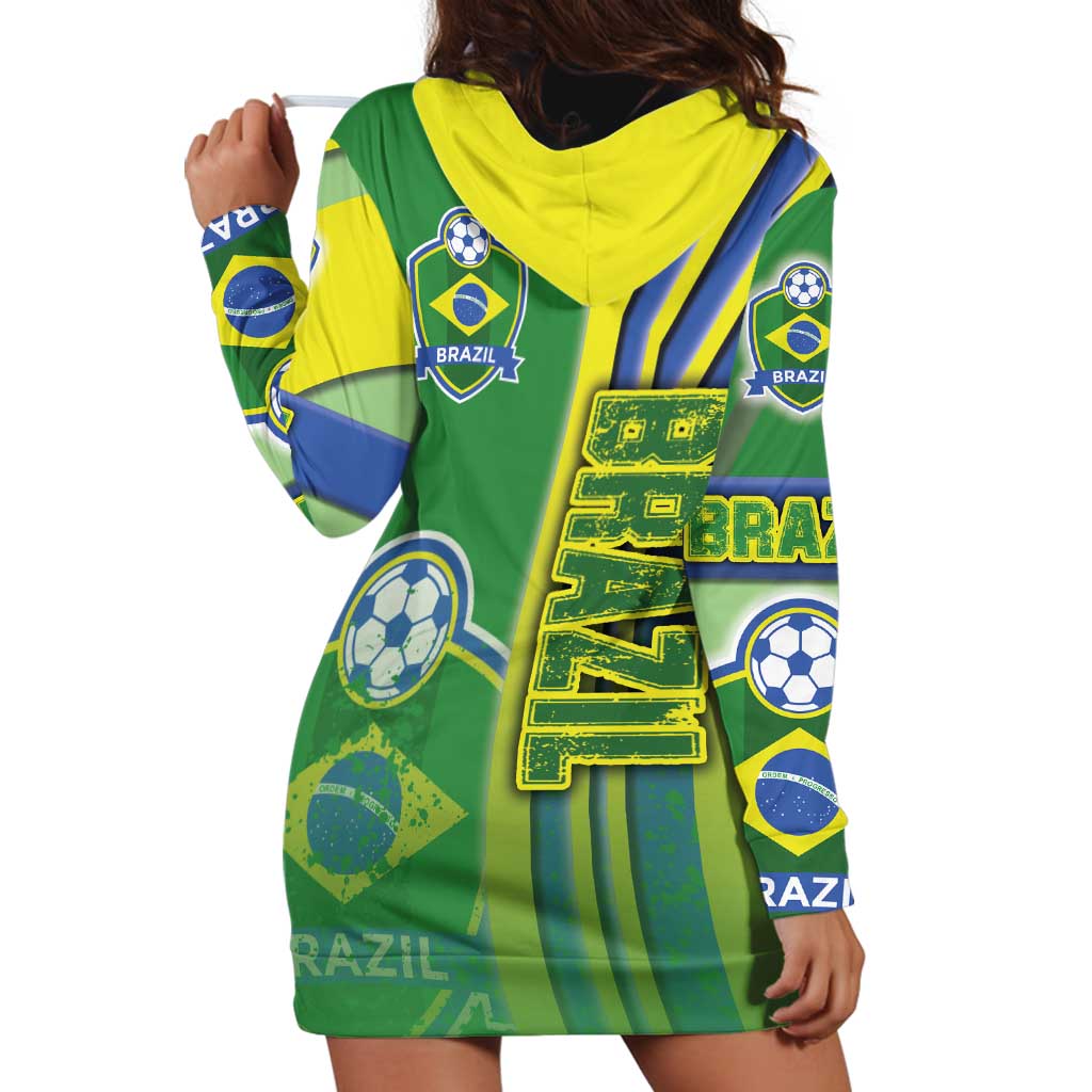 Brazil Football Hoodie Dress Selecao Soccer - Road To Champion - Wonder Print Shop