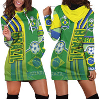 Brazil Football Hoodie Dress Selecao Soccer - Road To Champion - Wonder Print Shop