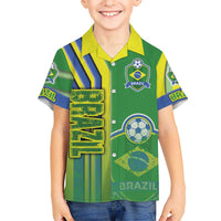 Brazil Football Kid Hawaiian Shirt Selecao Soccer - Road To Champion - Wonder Print Shop