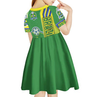 Brazil Football Kid Short Sleeve Dress Selecao Soccer - Road To Champion - Wonder Print Shop