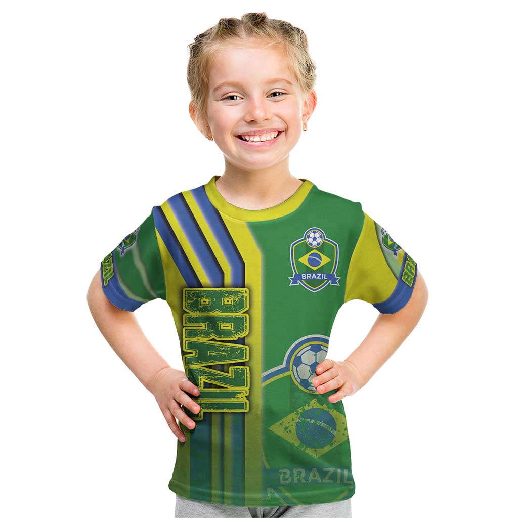 Brazil Football Kid T Shirt Selecao Soccer - Road To Champion - Wonder Print Shop