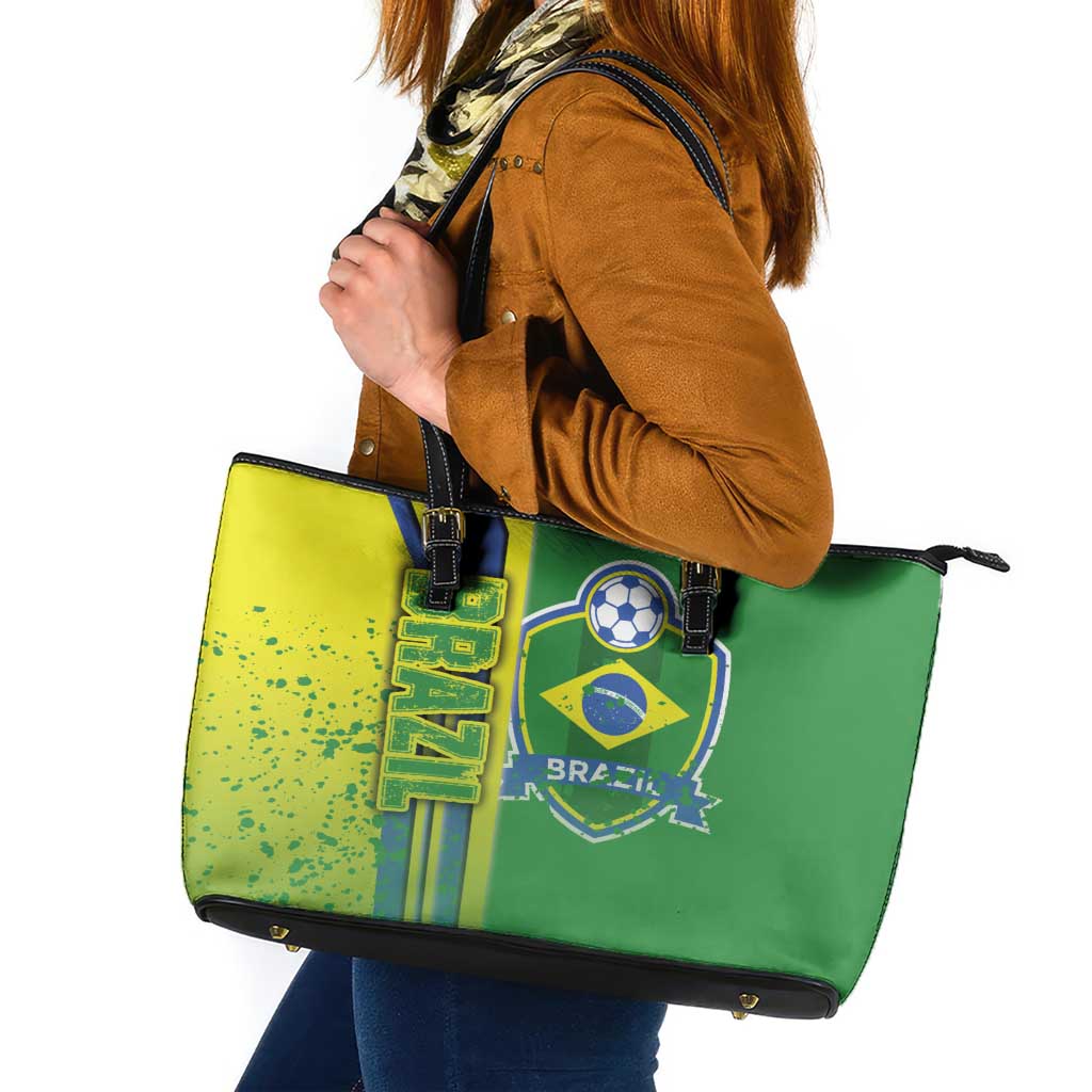 Brazil Football Leather Tote Bag Selecao Soccer - Road To Champion
