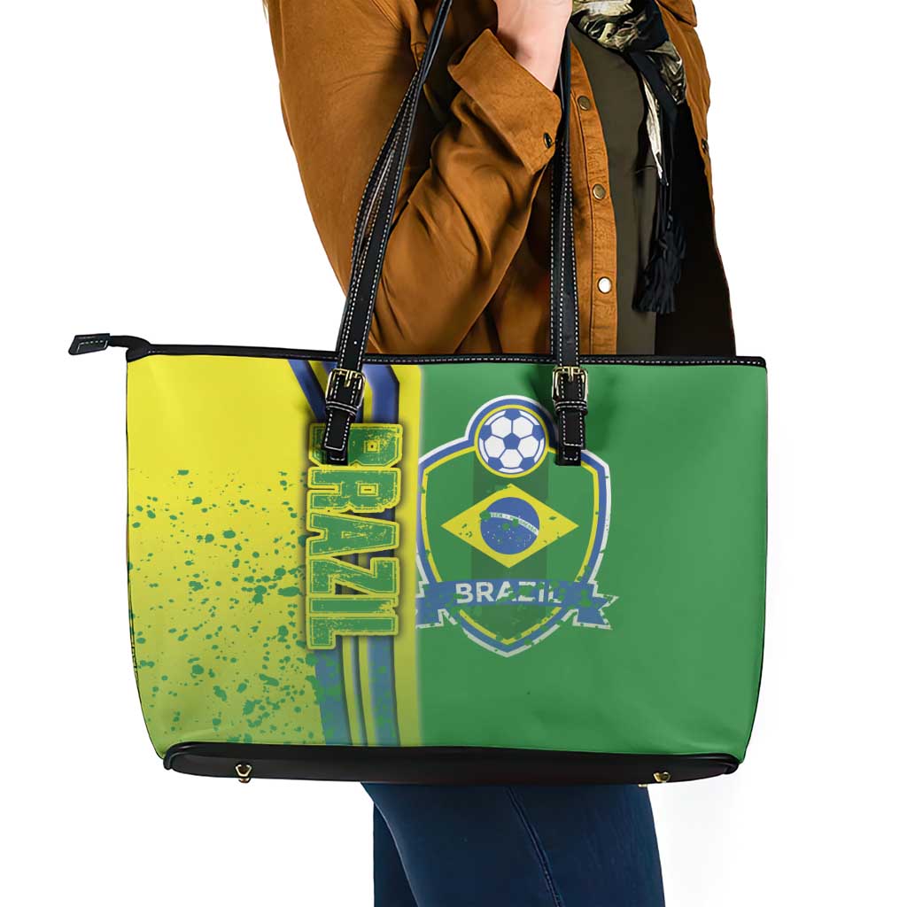 Brazil Football Leather Tote Bag Selecao Soccer - Road To Champion