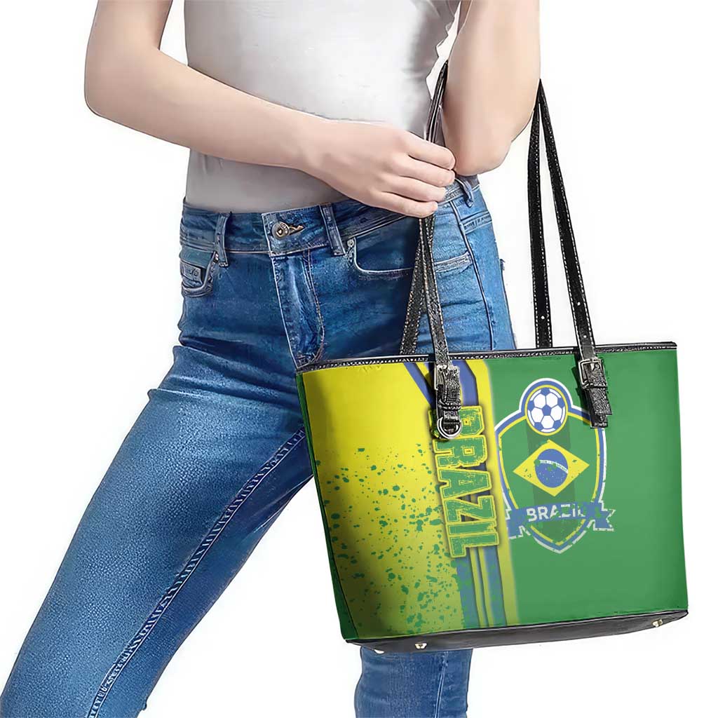 Brazil Football Leather Tote Bag Selecao Soccer - Road To Champion