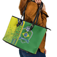 Brazil Football Leather Tote Bag Selecao Soccer - Road To Champion