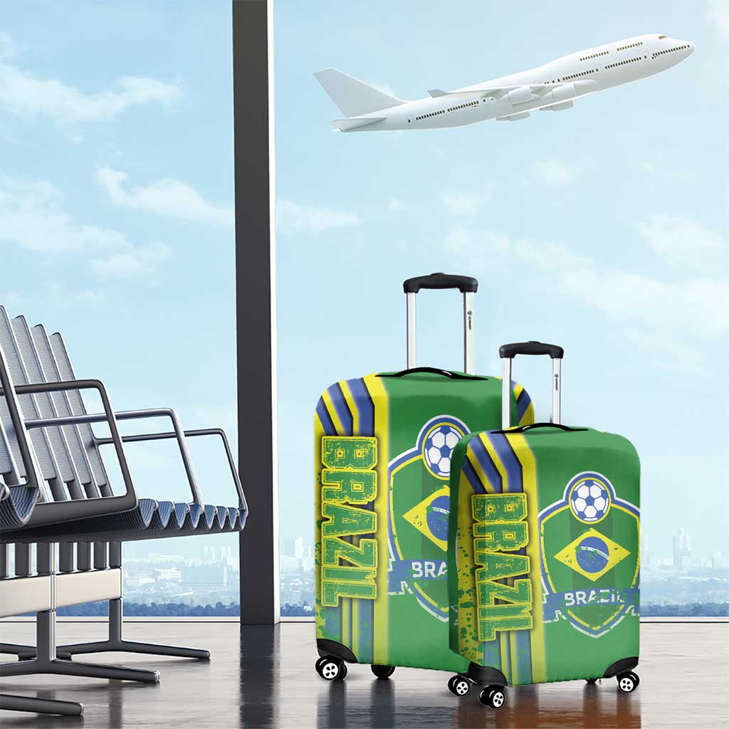 Brazil Football Luggage Cover Selecao Soccer - Road To Champion - Wonder Print Shop