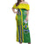 Brazil Football Off Shoulder Maxi Dress Selecao Soccer - Road To Champion - Wonder Print Shop