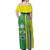 Brazil Football Off Shoulder Maxi Dress Selecao Soccer - Road To Champion - Wonder Print Shop