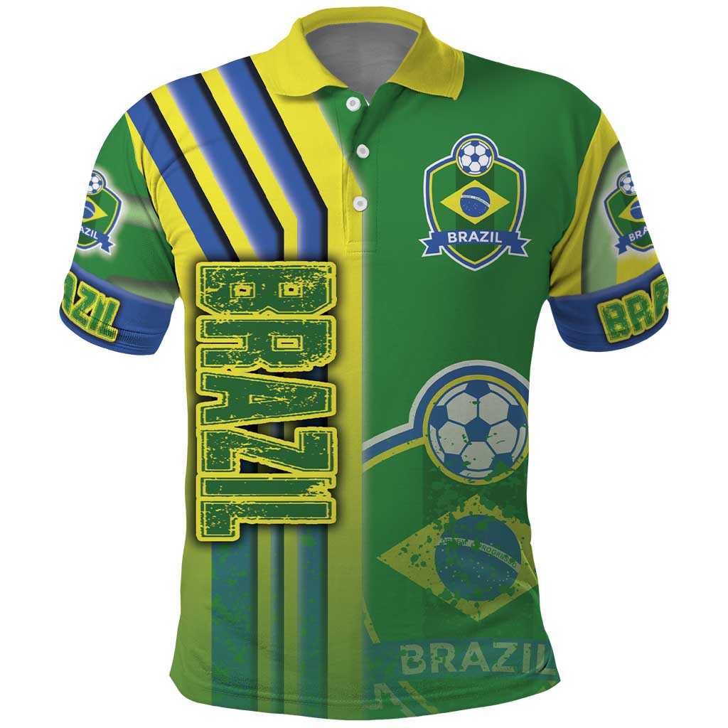 Brazil Football Polo Shirt Selecao Soccer - Road To Champion - Wonder Print Shop
