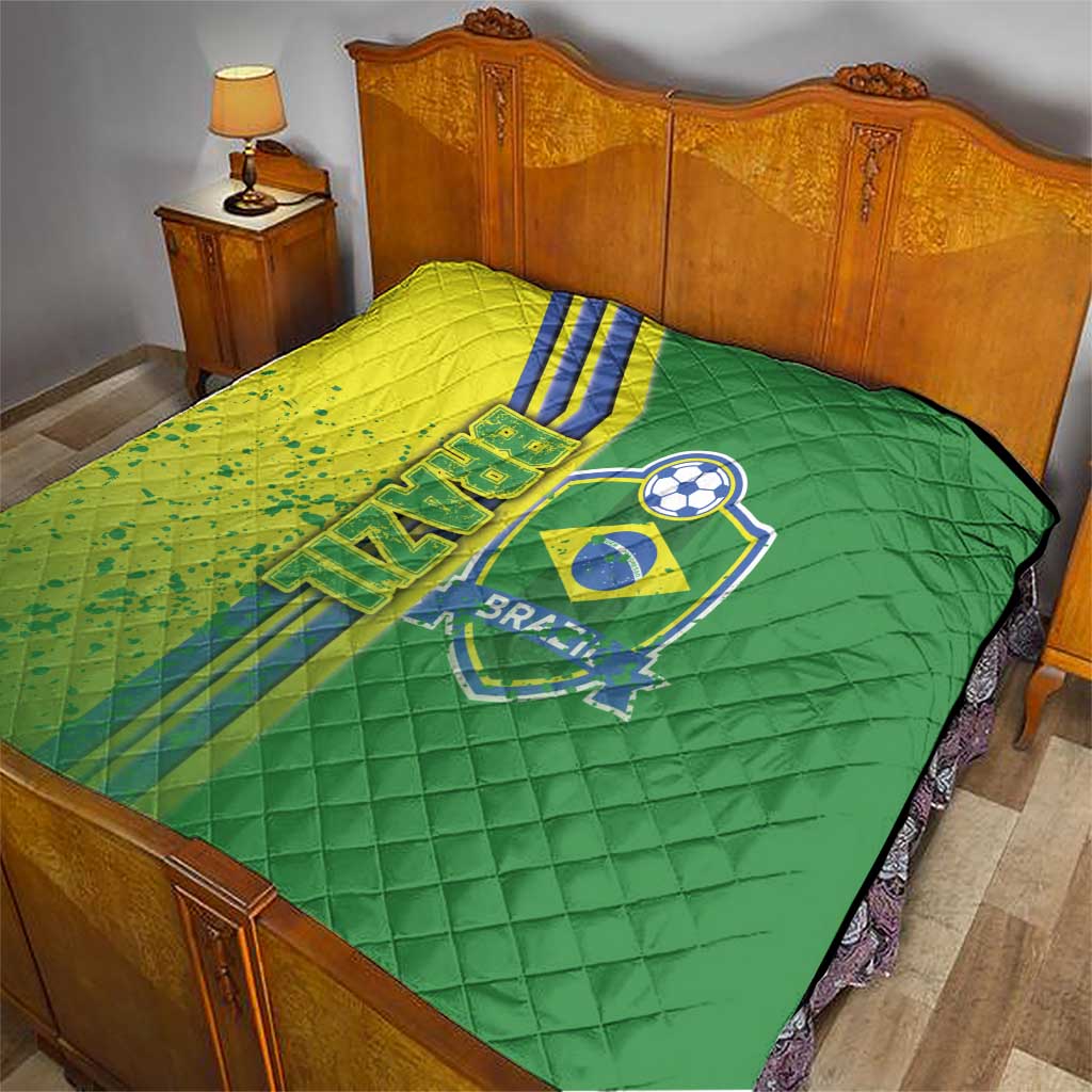 Brazil Football Quilt Selecao Soccer - Road To Champion - Wonder Print Shop