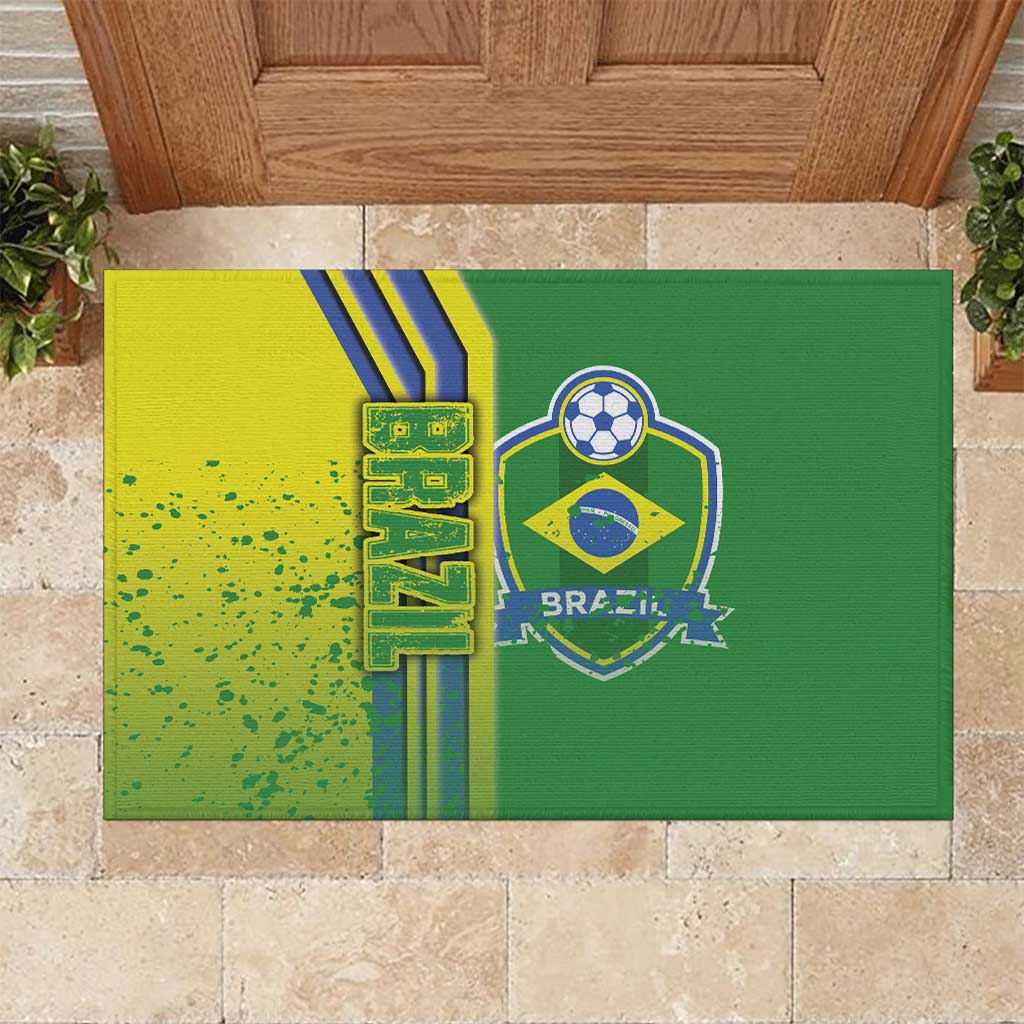 Brazil Football Rubber Doormat Selecao Soccer - Road To Champion - Wonder Print Shop