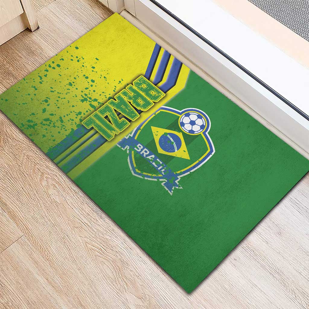 Brazil Football Rubber Doormat Selecao Soccer - Road To Champion - Wonder Print Shop