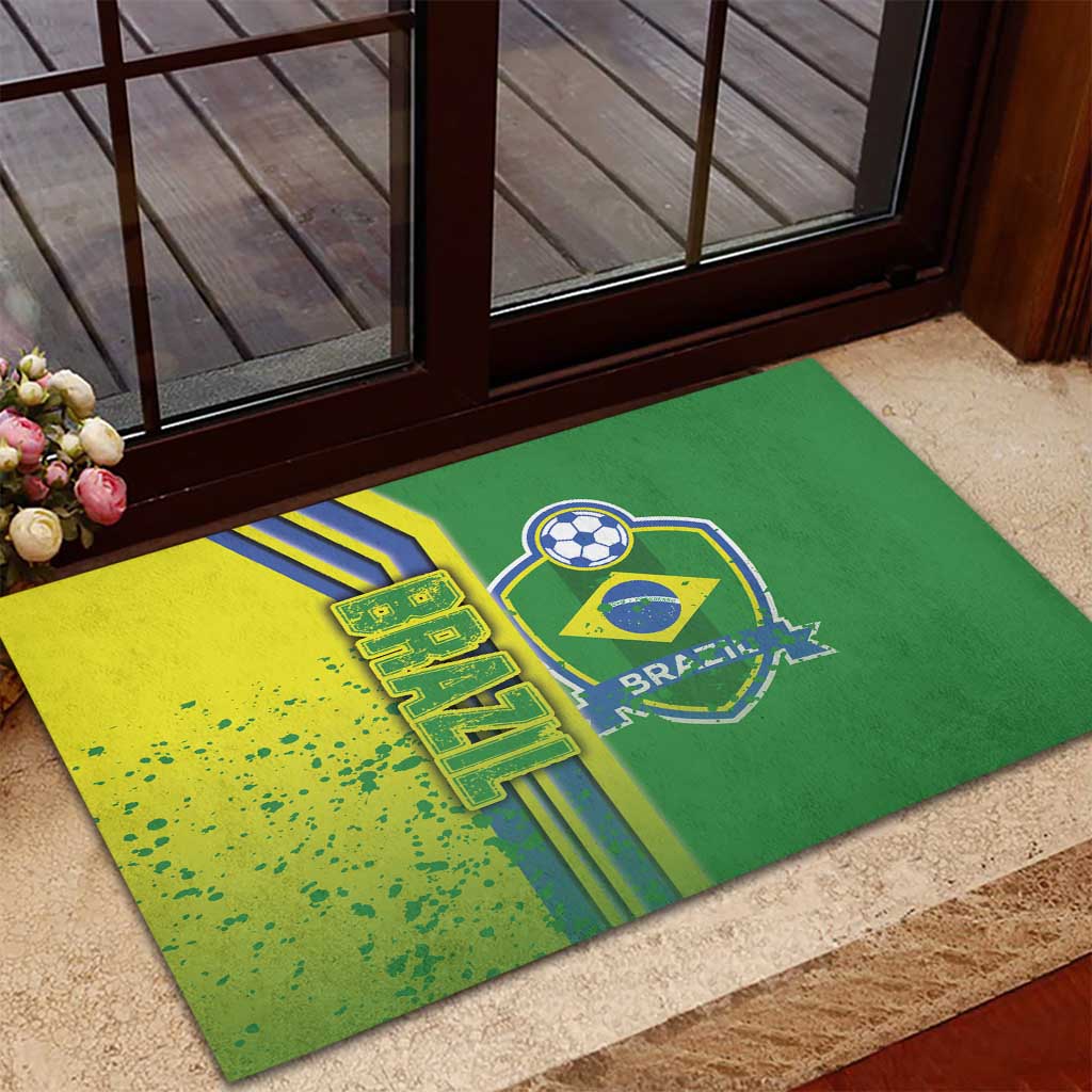 Brazil Football Rubber Doormat Selecao Soccer - Road To Champion - Wonder Print Shop