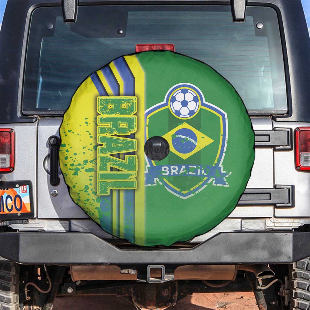 Brazil Football Spare Tire Cover Selecao Soccer - Road To Champion - Wonder Print Shop