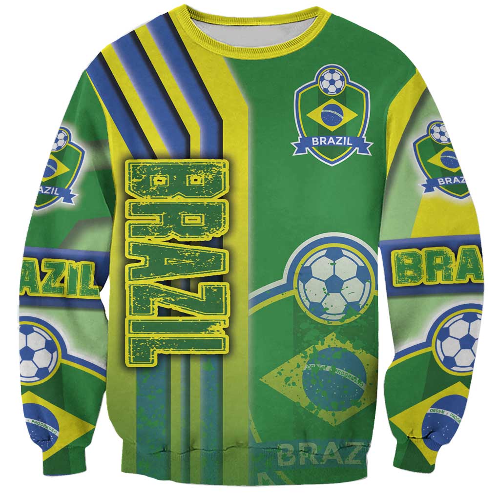 Brazil Football Sweatshirt Selecao Soccer - Road To Champion - Wonder Print Shop