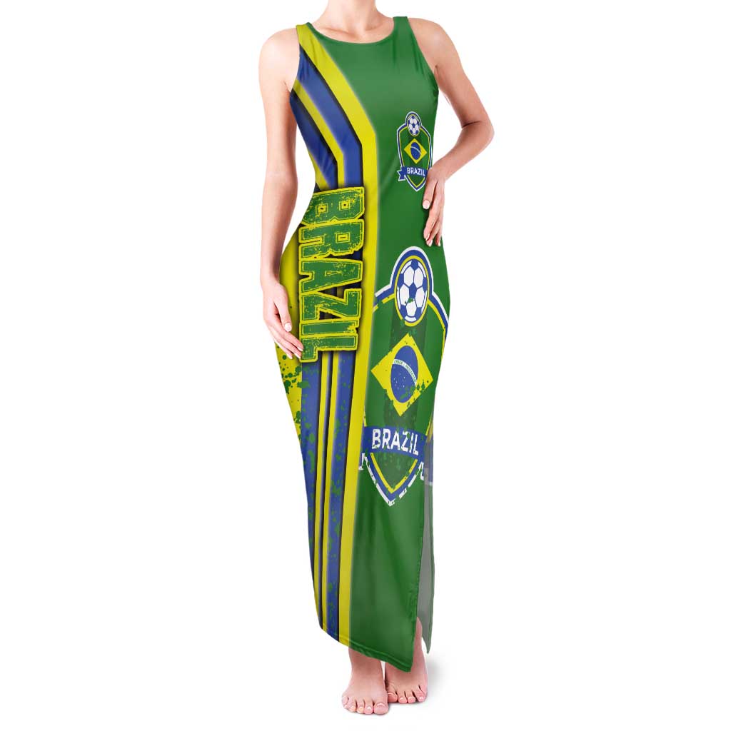 Brazil Football Tank Maxi Dress Selecao Soccer - Road To Champion - Wonder Print Shop