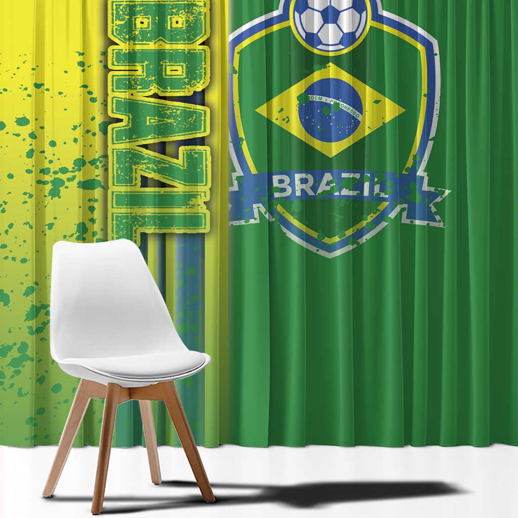 Brazil Football Window Curtain Selecao Soccer - Road To Champion - Wonder Print Shop