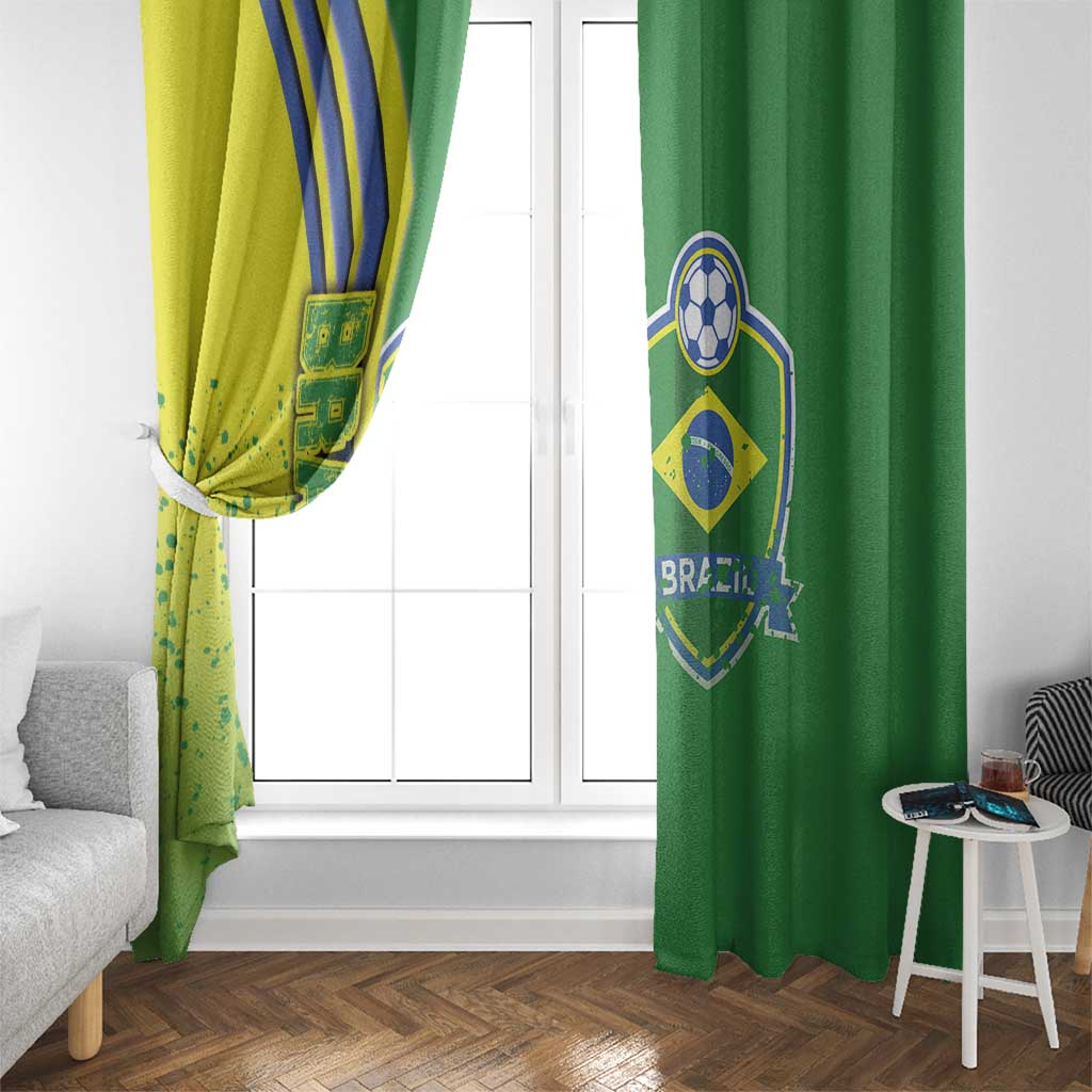 Brazil Football Window Curtain Selecao Soccer - Road To Champion - Wonder Print Shop
