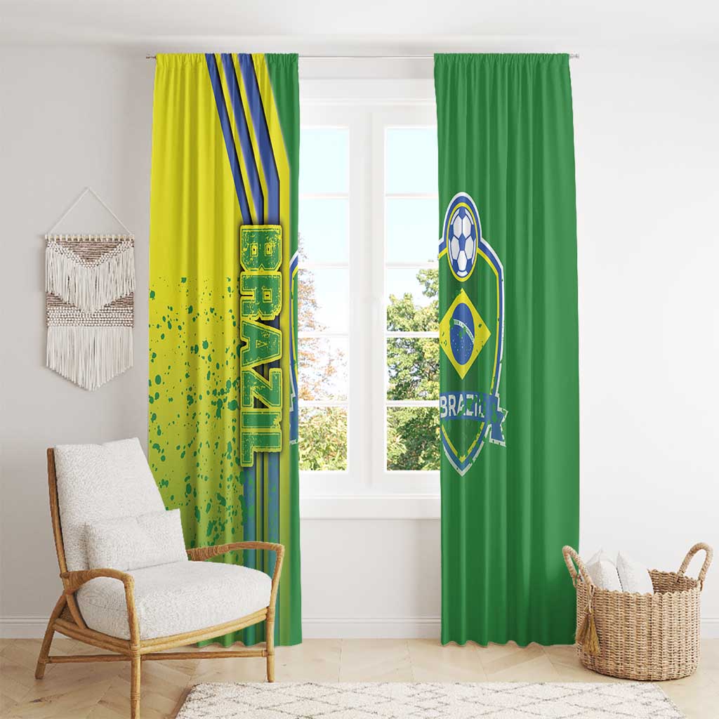 Brazil Football Window Curtain Selecao Soccer - Road To Champion - Wonder Print Shop