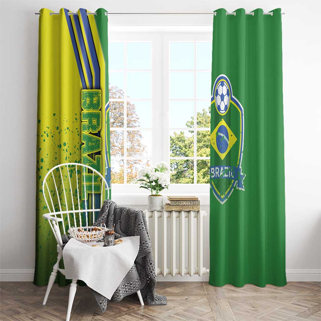 Brazil Football Window Curtain Selecao Soccer - Road To Champion - Wonder Print Shop