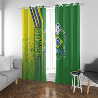 Brazil Football Window Curtain Selecao Soccer - Road To Champion - Wonder Print Shop