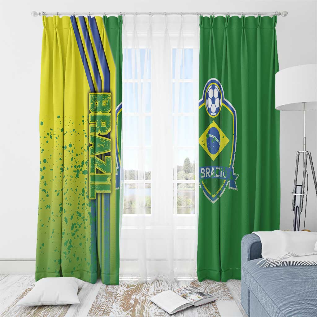 Brazil Football Window Curtain Selecao Soccer - Road To Champion - Wonder Print Shop