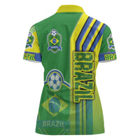 Brazil Football Women Polo Shirt Selecao Soccer - Road To Champion - Wonder Print Shop