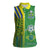 Brazil Football Women Sleeveless Polo Shirt Selecao Soccer - Road To Champion - Wonder Print Shop