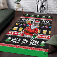Ho Ho Ho Hold My Beer Santa African Area Rug Laugh With Beer On Christmas - Wonder Print Shop