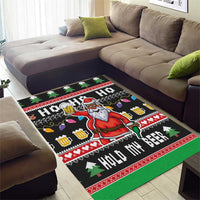 Ho Ho Ho Hold My Beer Santa African Area Rug Laugh With Beer On Christmas - Wonder Print Shop