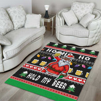 Ho Ho Ho Hold My Beer Santa African Area Rug Laugh With Beer On Christmas - Wonder Print Shop