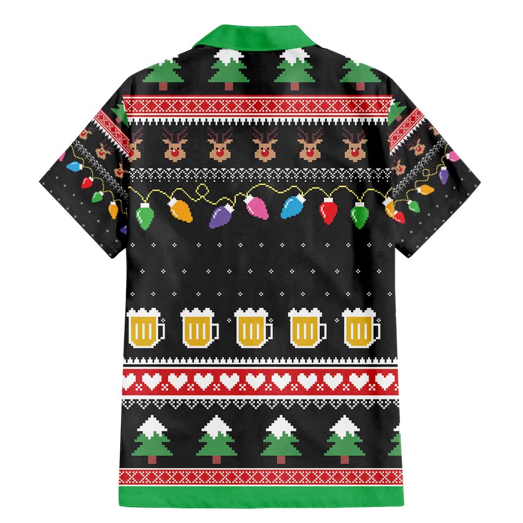 Ho Ho Ho Hold My Beer Santa African Family Matching Mermaid Dress and Hawaiian Shirt Laugh With Beer On Christmas - Wonder Print Shop