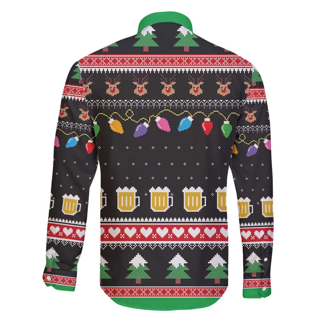 Ho Ho Ho Hold My Beer Santa African Family Matching Mermaid Dress and Hawaiian Shirt Laugh With Beer On Christmas - Wonder Print Shop