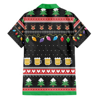 Ho Ho Ho Hold My Beer Santa African Family Matching Puletasi and Hawaiian Shirt Laugh With Beer On Christmas - Wonder Print Shop